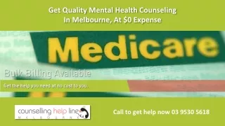 Get Quaality Mental Health Counseling In Melbourne, At $0 Expense