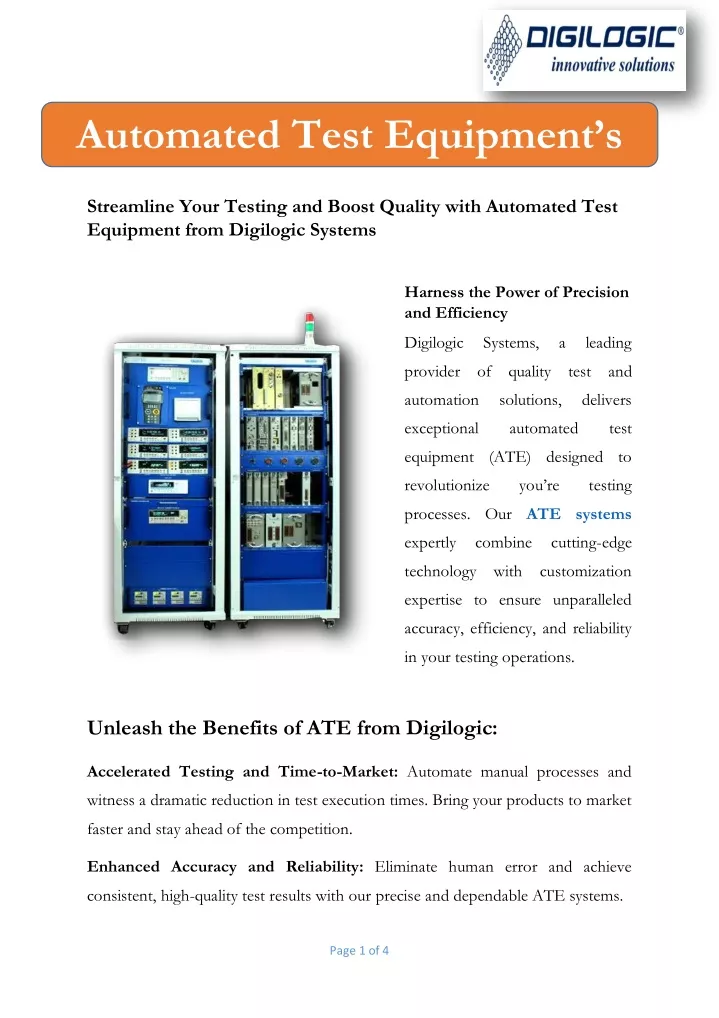 automated test equipment s