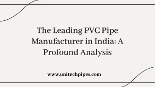 Top Pvc Pipes Company in India