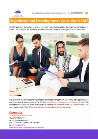 Organizational Development Consultant UAE