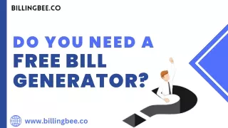 BillingBee.Co : Bill Generator