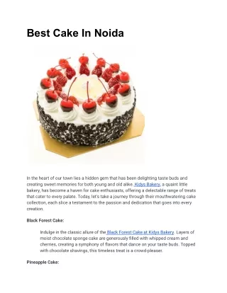 Best Cake In Noida