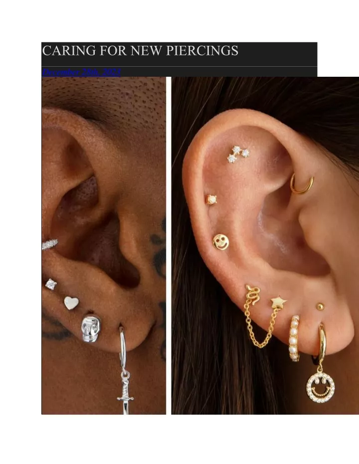 caring for new piercings