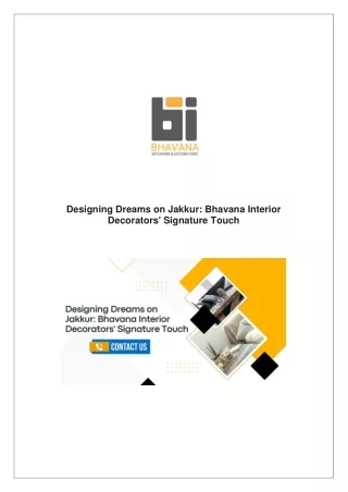 Bhavana Interior Decorators' Signature Touch