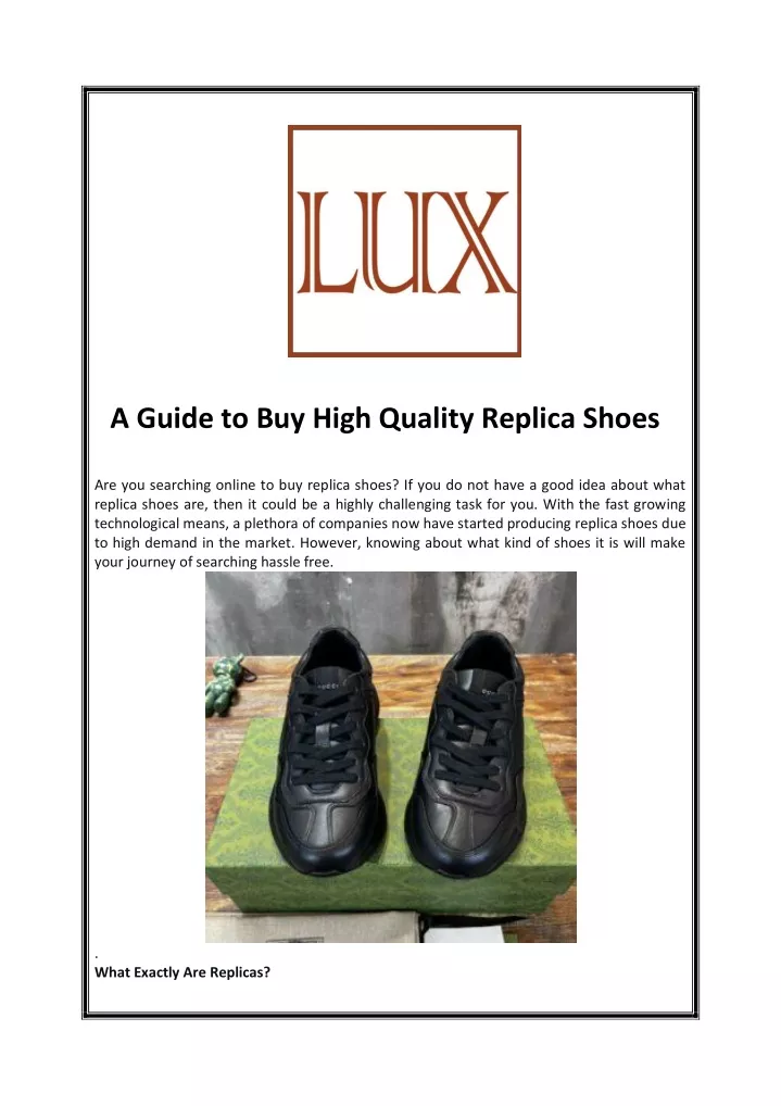 a guide to buy high quality replica shoes