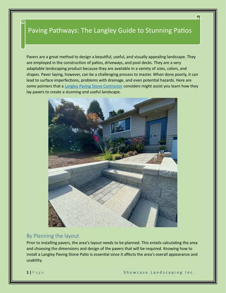paving pathways the langley guide to stunning