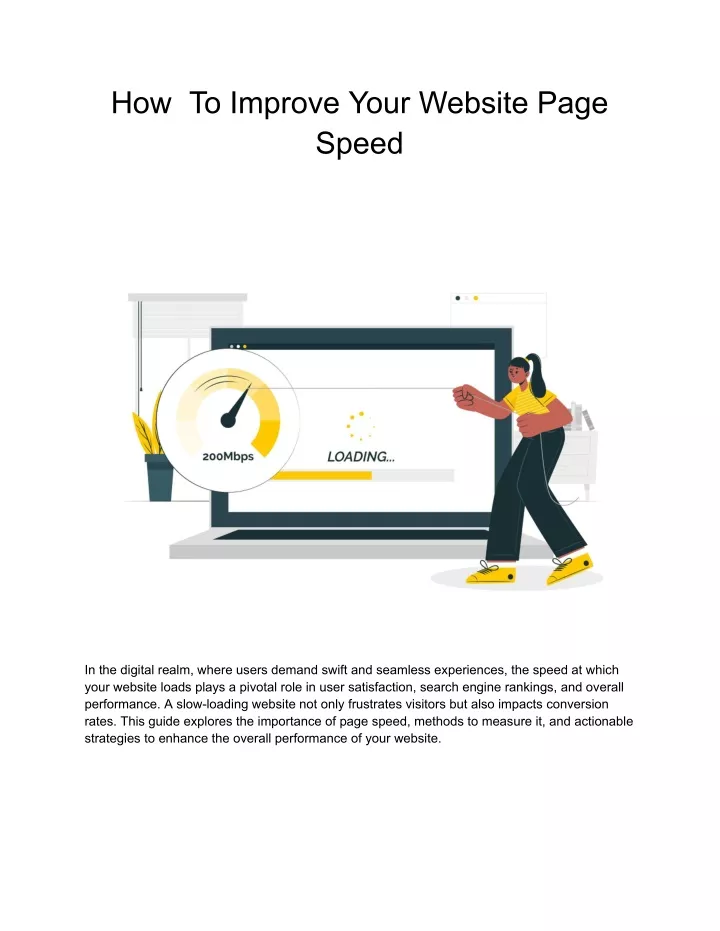 how to improve your website page speed
