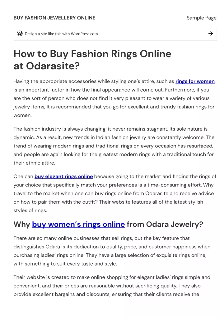 buy fashion jewellery online