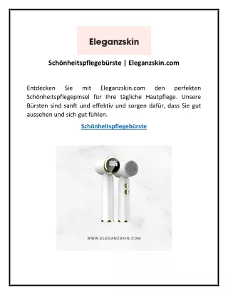 Schönheitspflegebürste | Eleganzskin.com