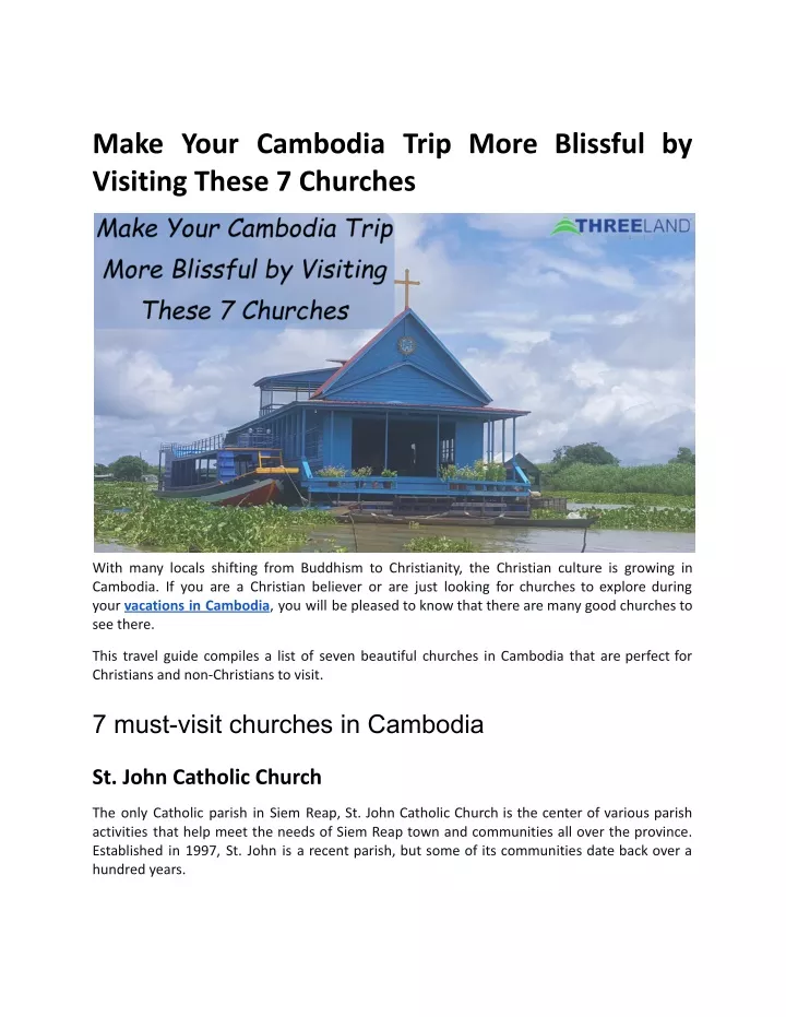 make your cambodia trip more blissful by visiting