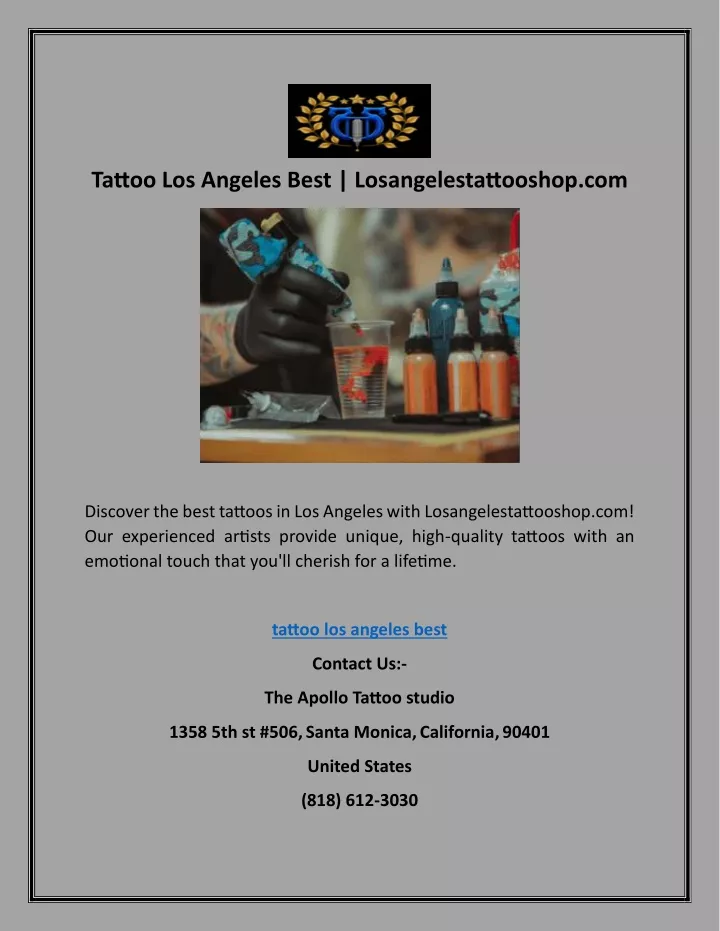 tattoo los angeles best losangelestattooshop com