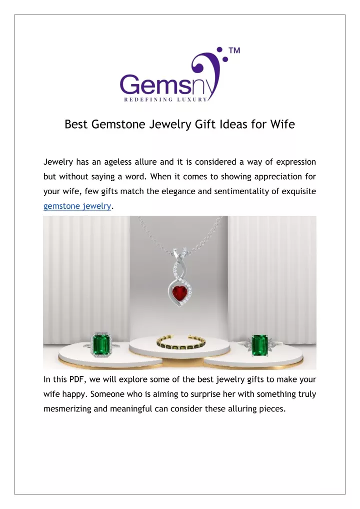 best gemstone jewelry gift ideas for wife