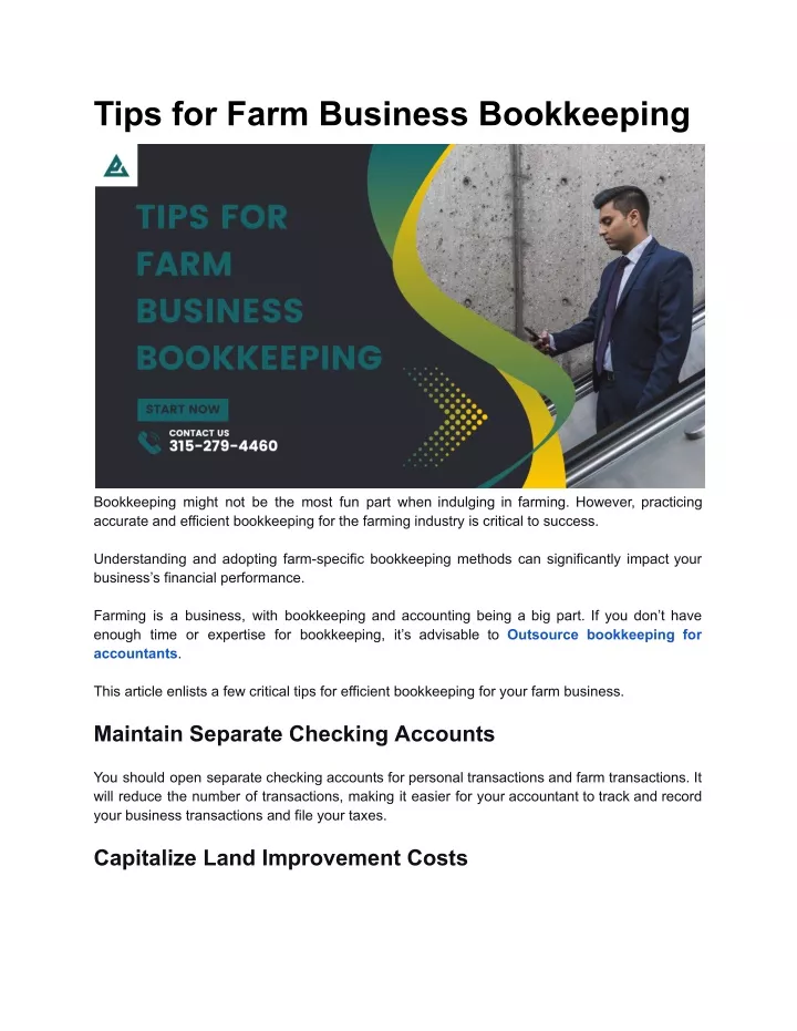 tips for farm business bookkeeping
