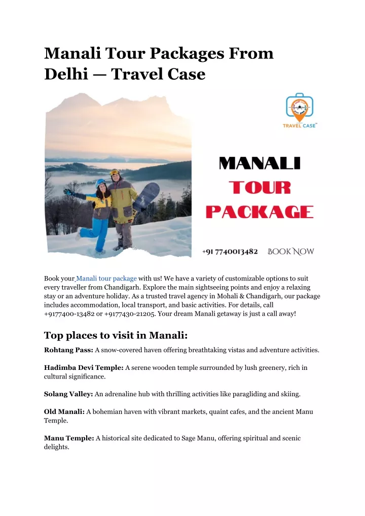 manali tour packages from delhi travel case