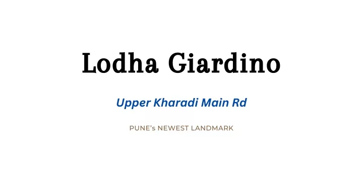 lodha giardino