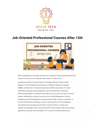 Job-Oriented Courses