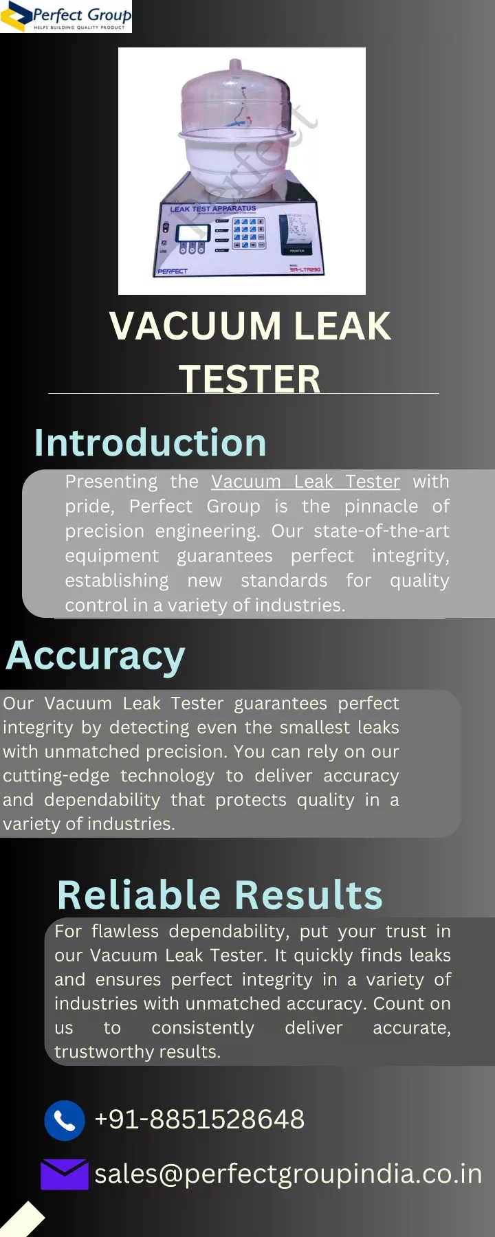 vacuum leak tester introduction