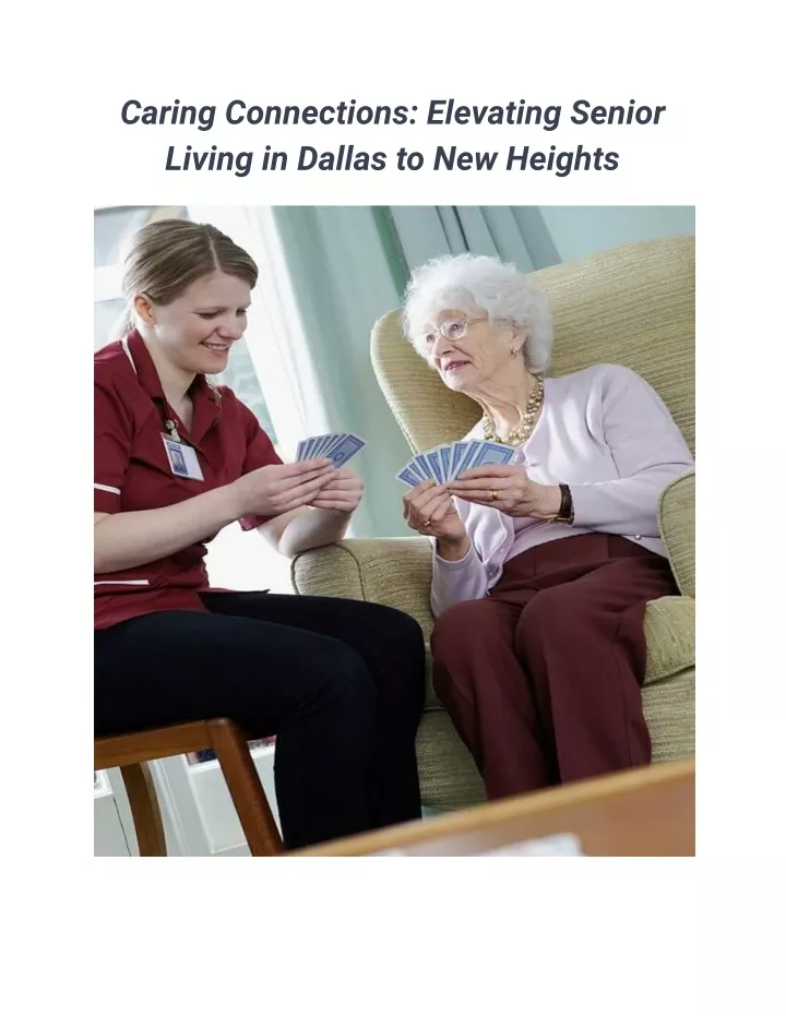 caring connections elevating senior living