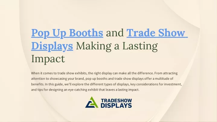 pop up booths and trade show displays making