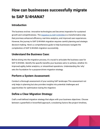 how can businesses successfully migrate
