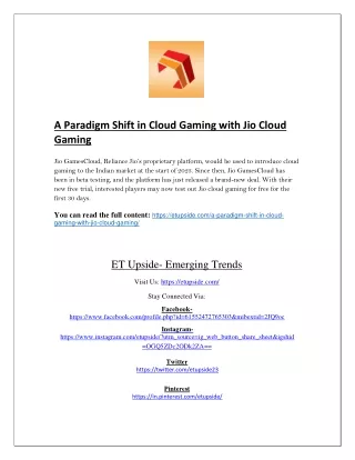 a paradigm shift in cloud gaming with jio cloud