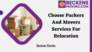 Choose Packers And Movers Services For Relocation