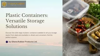 Plastic Containers for Sale