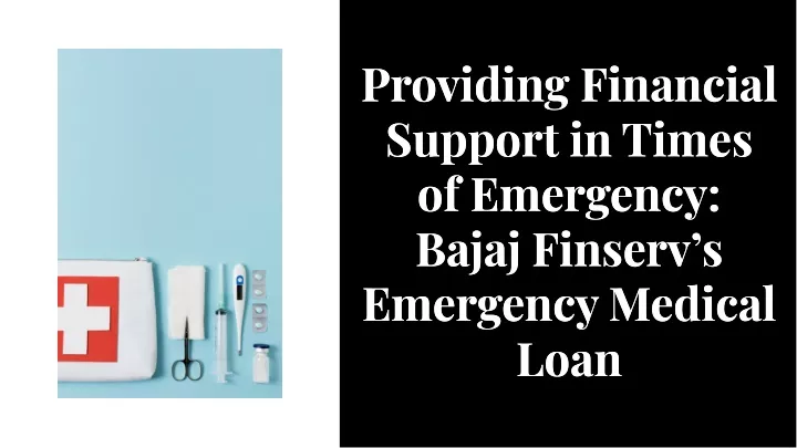 providing financial support in times of emergency
