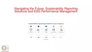 Navigating the Future: Sustainability Reporting Solutions and ESG Performance