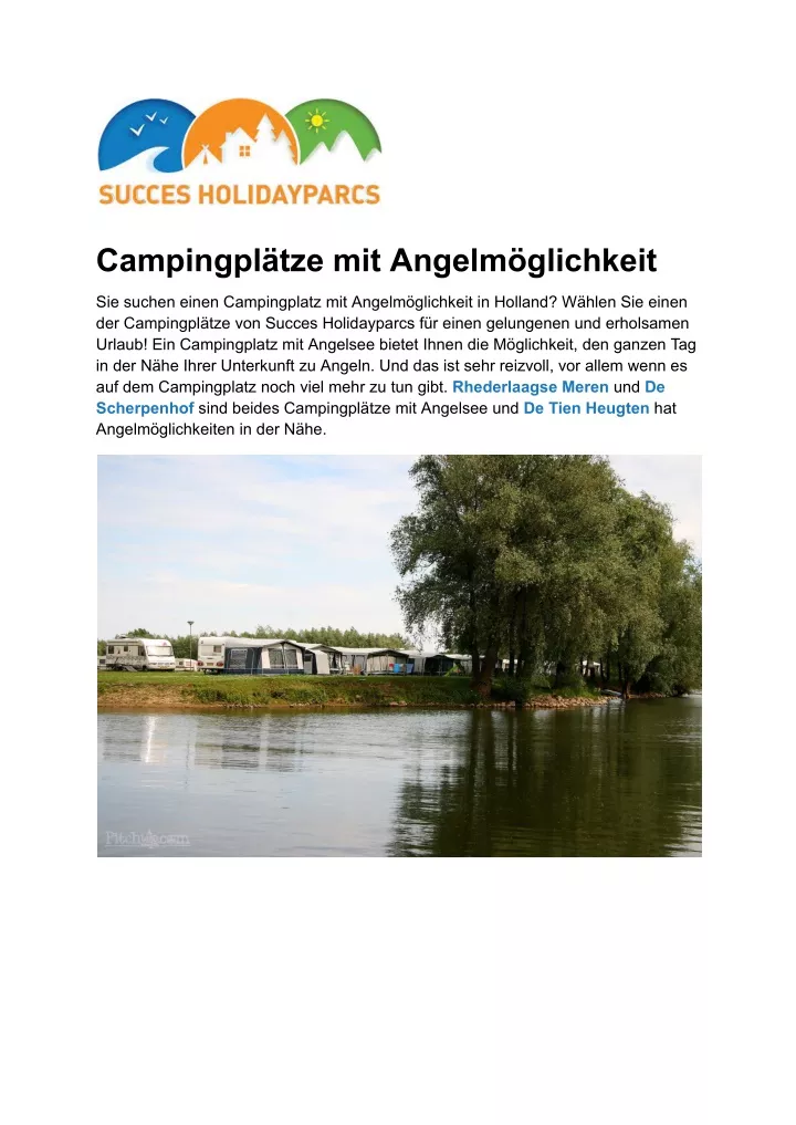 campingpl tze mit angelm glichkeit