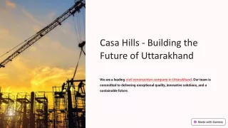 Civil Construction Company in Uttarakhand