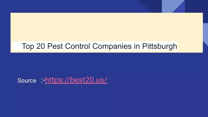 top 20 pest control companies in pittsburgh