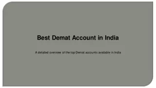 Choosing the Best Demat Account for Your 2024 Investments