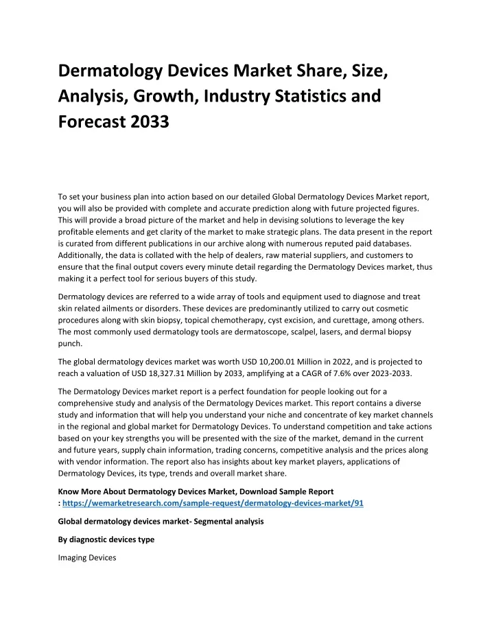 dermatology devices market share size analysis