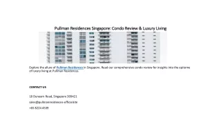 pullman residences singapore condo review luxury living