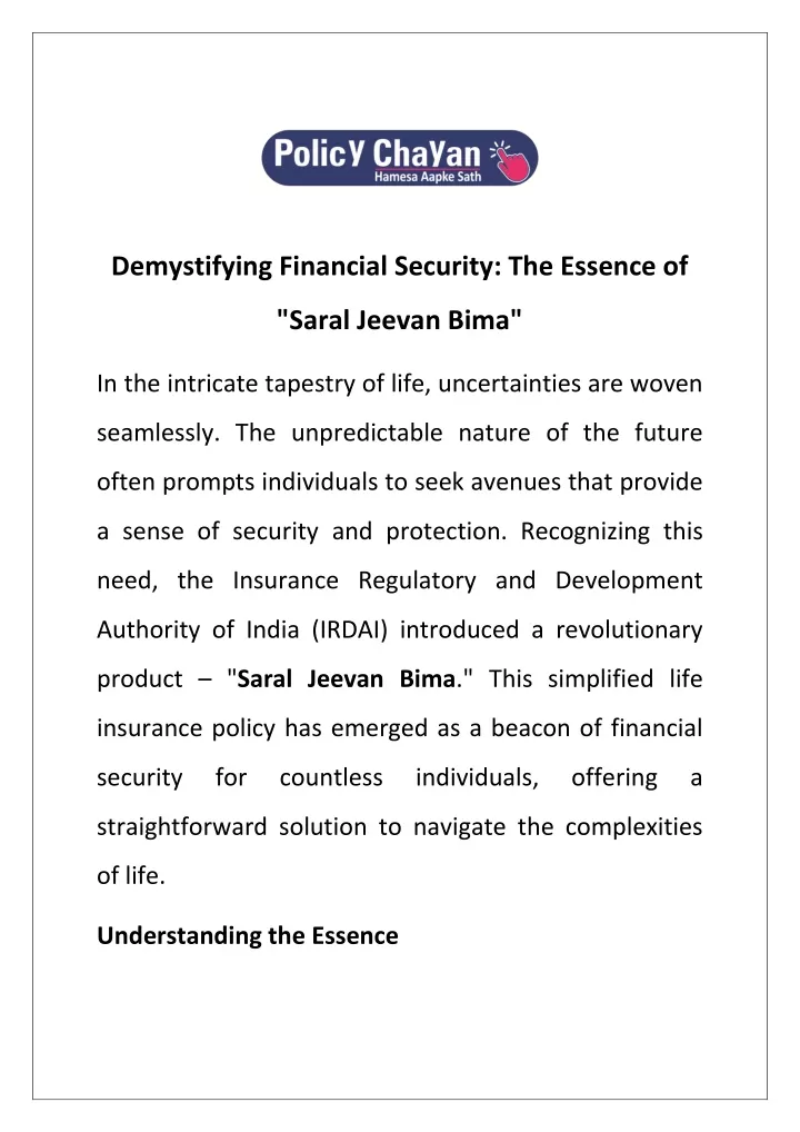 demystifying financial security the essence of