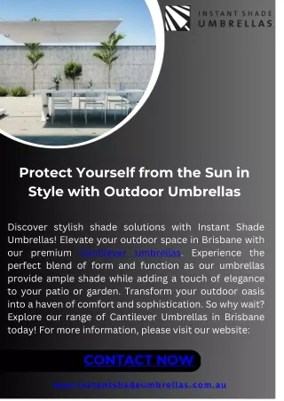 Protect Yourself from the Sun in Style with Outdoor Umbrellas