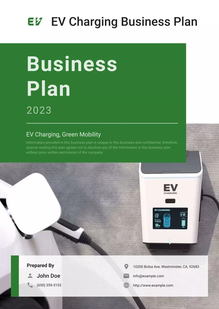 ev charging business plan