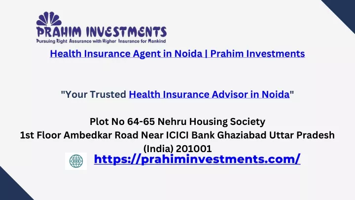 health insurance agent in noida prahim