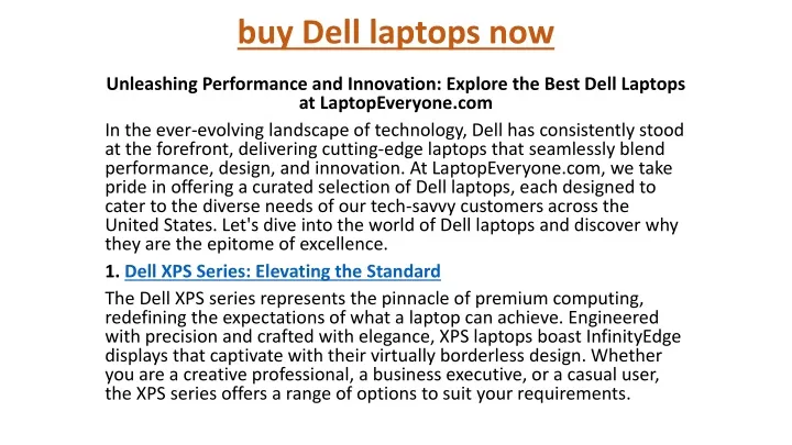 buy dell laptops now