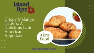 Crispy Malanga Fritters: A Delicious Latin American Appetizer