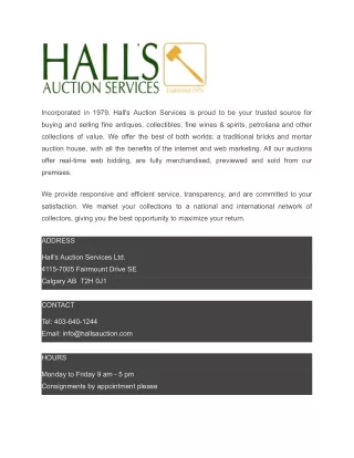 Halls Auction