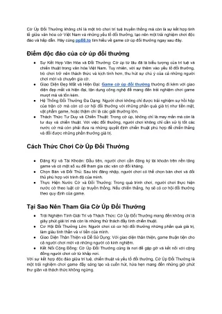 Game cờ úp đổi thưởng - trải nghiệm chiến thuật đỉnh cao và hấp dẫn