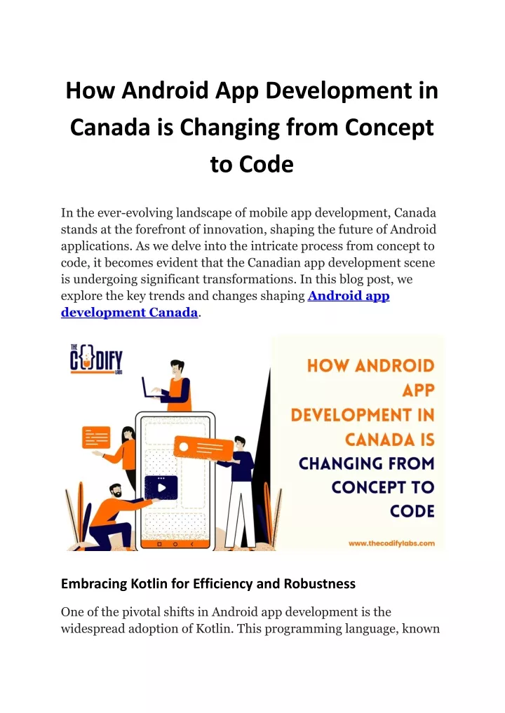how android app development in canada is changing