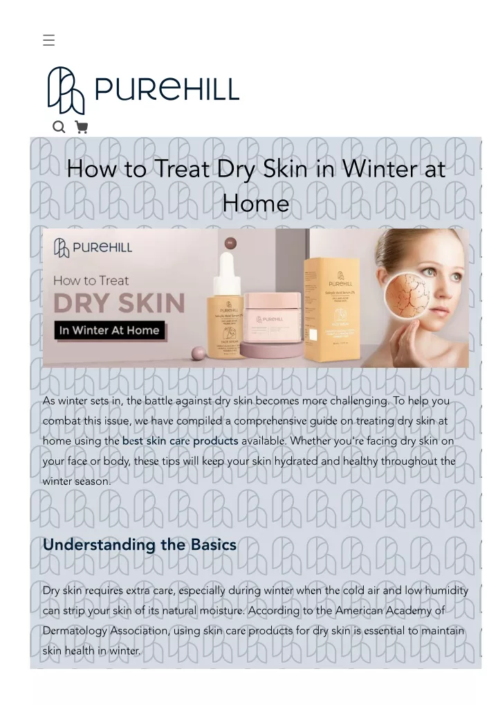 how to treat dry skin in winter at home