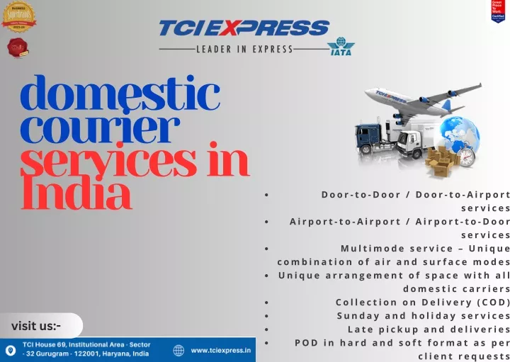 domestic courier services in india