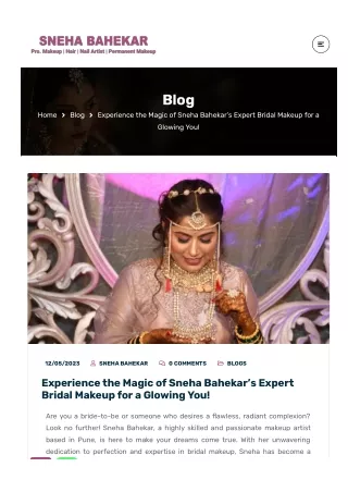 Experience the Magic of Sneha Bahekar’s Expert Bridal Makeup for a Glowing You!