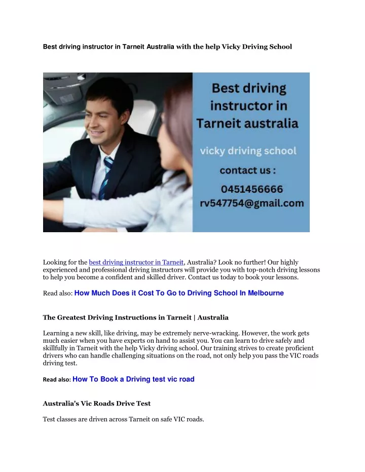 best driving instructor in tarneit australia with