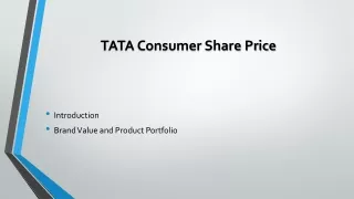 TATA Consumer Share Price