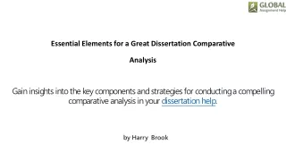Essential Elements for a Great Dissertation Comparative Analysis
